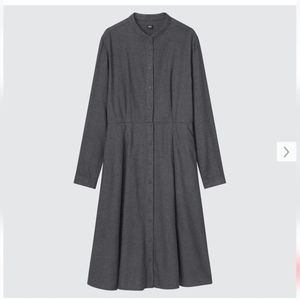 Uniqlo Soft Flannel Long-Sleeve Flare Dress